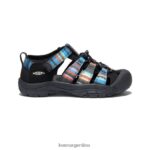 raya negra calzado KEEN newport h2 T0822B768 niños grandes