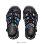 raya negra calzado KEEN newport h2 T0822B768 niños grandes - Imagen 4