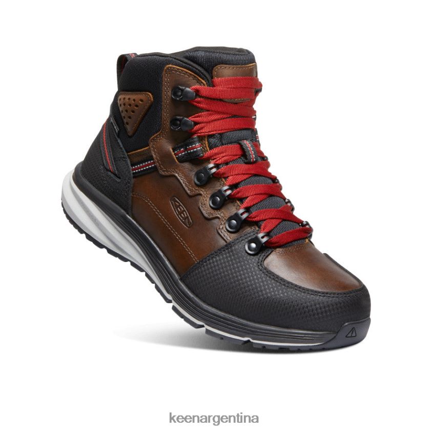 tabaco/negro calzado KEEN Bota impermeable con gancho rojo (punta blanda) T0822B136 hombres - Imagen 3