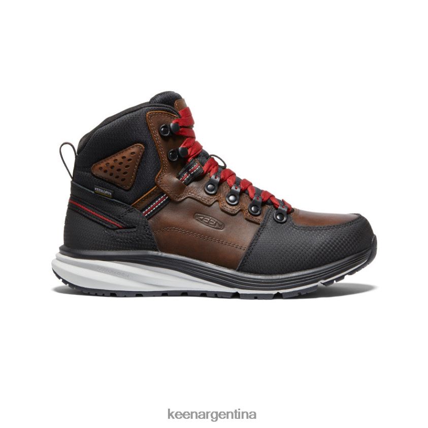 tabaco/negro calzado KEEN Bota impermeable con gancho rojo (punta blanda) T0822B136 hombres - Imagen 1