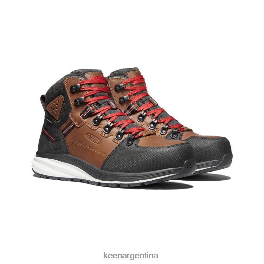tabaco/negro calzado KEEN Bota impermeable con gancho rojo (puntera de fibra de carbono) T0822B223 hombres - Imagen 2