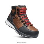 tabaco/negro calzado KEEN Bota impermeable con gancho rojo (puntera de fibra de carbono) T0822B223 hombres - Imagen 3