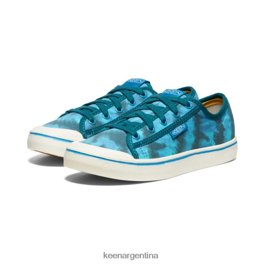 teñido anudado musgo marino/blanco estrella calzado KEEN zapatilla elsa v T0822B501 mujer - Imagen 2