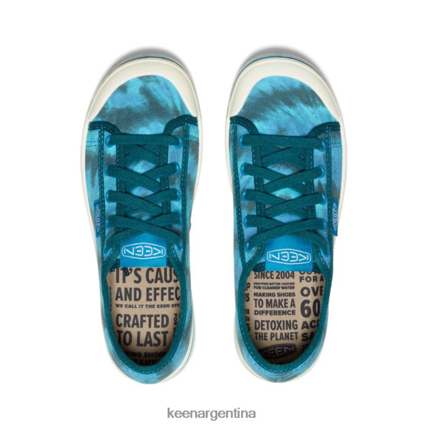 teñido anudado musgo marino/blanco estrella calzado KEEN zapatilla elsa v T0822B501 mujer - Imagen 4