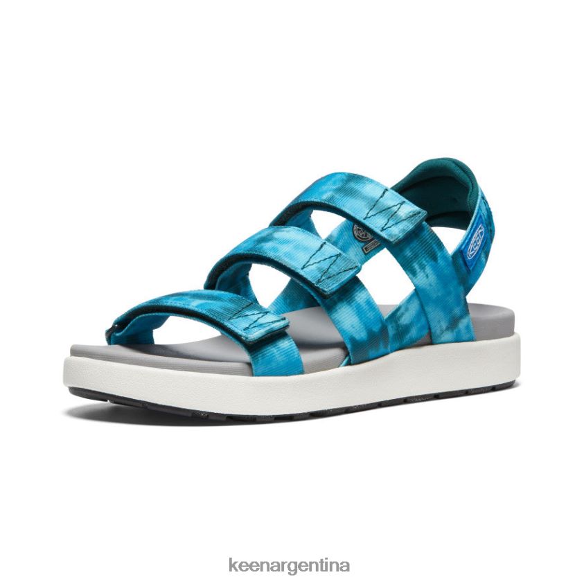 teñido anudado seamoss/blanco estrella calzado KEEN elle tiras T0822B473 mujer - Imagen 3