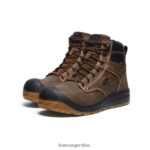 tierra oscura/goma calzado KEEN fuerte wayne 6" T0822B23 hombres - Imagen 2