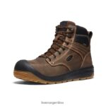 tierra oscura/goma calzado KEEN fuerte wayne 6" T0822B23 hombres - Imagen 3