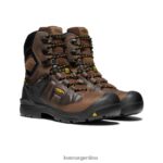 tierra oscura/negro calzado KEEN dover 8" T0822B237 hombres - Imagen 2