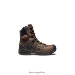 tierra oscura/negro calzado KEEN dover 8" T0822B237 hombres