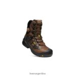 tierra oscura/negro calzado KEEN dover 8" T0822B237 hombres - Imagen 3