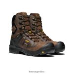 tierra oscura/negro calzado KEEN dover 8" T0822B344 hombres - Imagen 2