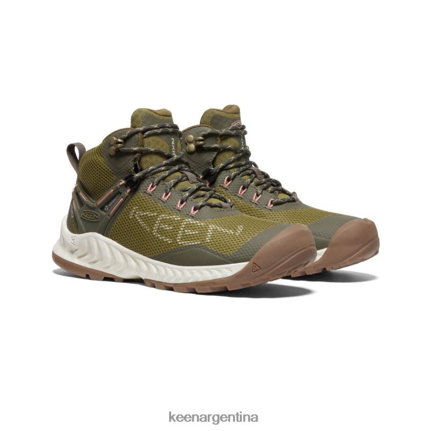verde oliva/abedul plateado calzado KEEN bota impermeable nxis evo T0822B468 mujer - Imagen 2